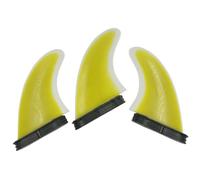 Hellery 3 Pièces Jeu D'ailerons Surf Profilé Aileron Renforcé Dérive pour Surfeurs , Jaune , G3/S