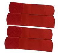 Hellery 4 X Protège-Tibias avec Bande Fixe, Protection de La Cheville, Ensemble de Soutien du Tibia et de La Cheville, Sangle Fixe pour La Course à Pied, Le T, Rouge
