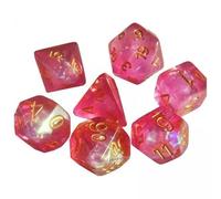 Hellery 4x Ensemble de Dés Dés Polyédriques 7PCS RPG RPG Ensemble de Dés pour