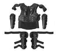Hellery 5 Pièces Armure Protection Enfant Absorbant Les Chocs Kit Protection Enfant Coque Ensemble Guards Roller pour 7-12 Ans, Vélo , Noir