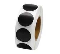 Hellery 500pcs / Rouleau Autocollantes Couleurs Assorties, Diamètre 25 mm - Noir