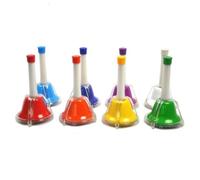 Hellery 8 Pièces Cloche à Main Clochte | Diatonique, Ergonomique, Cloche Percussion, pr Éveil Musical, École Maternelle, Enfants, Élèves