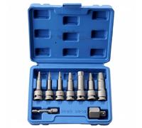 Hellery 9 Pièces Extracteur de Vis Électrique Coffret Complet Outil d'Extraction Retire Vis Dépouillées Extracteur de Boulons, Extracteur De Vis Cassées Électrique 9 Pièces Boîte Bleue