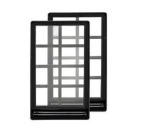 Hellery Aquarium Filtre Écran Maillage Boîte Tamis Double Couche Grille INOX Résistante Cadre Rigide Criblage Progressif, Double Couche, Maille S 80 Mailles + 150 Mailles - 2 Ensembles