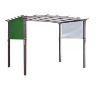 Hellery Auvent Imperméable Extérieur Bâche Pergola Toit Abri Couverture Enduite pour Résister aux Intempéries et à la Poussière Adapté à Véranda Jardin Familial Détente, Dark Green