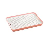 Hellery Bac à Litière Lapin Toilette d'angle Cage Pan Plateau pour Animaux Solide Grid Antidérapant Nettoyage Facile en Polypropylène Convient Entraîneme, Rose, L