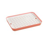 Hellery Bac à Litière Lapin Toilette d'angle Cage Pan Plateau pour Animaux Solide Grid Antidérapant Nettoyage Facile en Polypropylène Convient Entraîneme, Rose, M