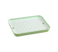 Hellery Bac à Litière Lapin Toilette d'angle Cage Pan Plateau pour Animaux Solide Grid Antidérapant Nettoyage Facile en Polypropylène Convient Entraîneme, Vert, M