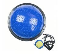 Hellery Ball Demi Sphère d'Équilibre Balle de Gym Plateforme Stable avec Dôme en PVC pour Musculation du Tronc et Contrôle Postural Convient aux Squats, Bleu De Massage, 58cm