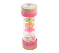 Hellery Bâton Pluie Percuion Développe la Motricité Fine Bâton Pluie en Bois Compact Shaker Cylindrique en Bois pr Activité Calme, Rose