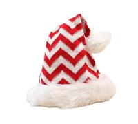 Hellery Bonnet de Noël Tricoté, Chapeau de Fête Amusant pour Se Déguiser, Célébrer, Jouer à des Jeux de Rôle et Passer Les Fêtes D'année, Rayures Rouges