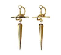 Hellery Boucles d'oreilles épée Gothique pour Hommes et Femmes, Médiéval Vintage, Accessoire de Costume de Festival, Halloween, Boucles d'oreilles, Or