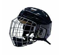 Hellery Casque de Hockey sur Glace Casque de Protection Facial Grillagé Coque Extérieure PP Doublure EVA Maintien Stable Sangle Réglable Ouvertures d'air, XL