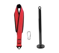 Hellery Ceinture de Musculation des Bras, Entraîneur de Poignets et D'avant-Bras avec Mousqueton, Entraînement de Force des Bras pour Le Conditionnement D, Rouge Noir