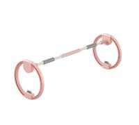 Hellery Cerceau de Fitness Cerceau Hoop Exercice Entraînement Perte de Poids avec Double Roue Renforcée en Acier Minuteur Intégré Résistance Ajustable, Rose, Lourd