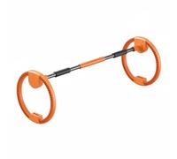Hellery Cerceau de Fitness Cerceau Hoop Exercice Entraînement Perte de Poids avec Double Roue Renforcée en Acier Minuteur Intégré Résistance Ajustable, Orange, Basique