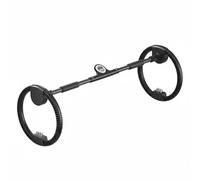 Hellery Cerceau de Fitness Cerceau Hoop Exercice Entraînement Perte de Poids avec Double Roue Renforcée en Acier Minuteur Intégré Résistance Ajustable, Noir, Minuterie