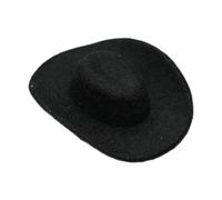 Hellery Chapeau Western échelle 1:6 pour Figurines, Coiffure de Cow-boy Miniature pour L'artisanat, Noir
