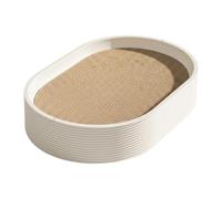 Hellery Chat Scratcher Nid pour Chats avec Matelas Ondulé Support pour Griffes Mobilier Préservé Espace de Jeu Adapté au Confort et au, Blanc