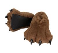 Hellery Chaussons D'animaux Moelleux Pelucheux, Pantfles En Forme Pae D'rs, D, Chaussures, pr, Chambre, Dortoir, Marron