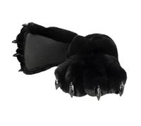 Hellery Chaussons D'animaux Moelleux Pelucheux, Pantfles En Forme Pae D'rs, D, Chaussures, pr, Chambre, Dortoir, Noir