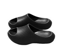 Hellery Claquettes Femme Eva Pantoufles Sandales Mules à Lit Plantaire Profilé et Amorti Moelleux Semelle à Relief pour Adhérence Mouillé Adaptées à Salle de, Noir, 40-41