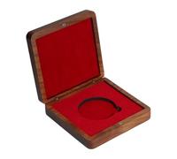 Hellery Coffret de Collection, Boîte Commémorative, Coffret Cadeau En Bois pour Collectionneurs, Boîte de Rangement pour Cadeaux, Défi Médaille, rouge