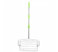 Hellery Collecteur de Balles Réglable Rouleau Ramasseur Panier Capacité Étendue Manche Rétractable Structure Inox Adapté Séances d'Apprentissage Sport Collectif Espaces Intérieurs, Vert