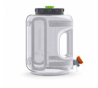 Hellery Conteneur de Liquide Portable Réservoir d'Eau Distributeur Bidon Carafe avec Robinet Polycarbonate Clair Robinet Amovible Couvercle à Vis Joint Serré, 5L