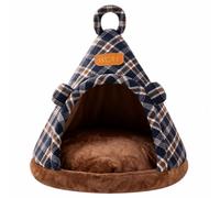 Hellery Coussin Amovible Confortable | Structure Fermée Chaleureuse, pour Chien, lon, Bleu, L