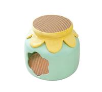 Hellery Coussin Rafraîchissant pour Chat Lit Panier Tabouret Niche Panneau Supérieur Tissé Toucher Frais Entretien Aisé Housse Textile pour Repos Prolongé, Vert, Tapis en Rotin