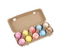 Hellery Craies d'extérieur colorées, lavables, en forme d'œuf, pour, pour enfants de 3 ans et plus, garçons et filles, cadeaux, 10 Pièces Tie Dye