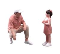 Hellery Deux Figurines Miniatures à L'échelle 1:64, Un Père et, Petit Accessoire de Diorama pour La Décoration de Table, Loisirs Créatifs