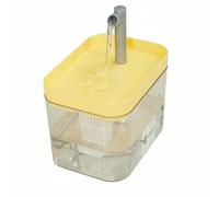 Hellery Distributeur d'eau Automatique pour Chat Fontaine Abreuvoir Réservoir Conception à Bec Élevé Filtration Superposée, Jaune Transparent, Eau Vive en Circulation, Modèle Standard