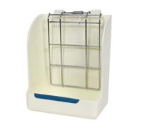 Hellery Distributeur Foin Robuste, Blanc | Anti-Gaspillage, Râtelier à Foin, Sûr, Mangeoire, pour Cage