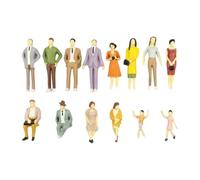 Hellery Ensemble de 14 Figurines Miniatures, Figurines Humaines Miniatures, Maquettes de Scènes Miniatures, Accessoires En Polypropylène Finement Peint pour T, 65mm
