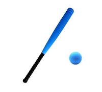 Hellery Ensemble de Baseball en Mousse pour Enfants, Batte EVA avec Balle, pour Parc, Jardin et Cours d'Éducation Physique, Poignée Antidérapante et Rainures, Jeu de Sport pour Débutants, 54cm, Bleu