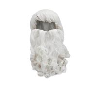 Hellery Ensemble de Cheveux et de Barbe Du Père Noël pour Décoration de Noël, Déguisement pour Spectacle sur Scène, Perruque à Barbe