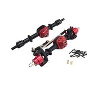 Hellery Ensemble D'essieux avant et Arrière pour Voiture Télécommandée 1:12, Pièces de Mise à Niveau pour Voiture Télécommandée, Installation Facile, Remp, Noir