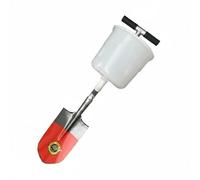 Hellery Epandeur d'Engrais Manuel Semoir Planteur Libération Contrôlée Manche Long Acier Carbone Poignée Fer Grande Capacité Adapté aux Vergers Potagers Entretien du Jardin, Round Head W Bucket