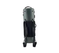 Hellery Étui Violon Étui Rigide Boîte Coque Protection Fibre de Carbone Durabilité Longue Résistant à l'Humidité Coque Étanche Finition Mate Forme, Vert