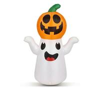 Hellery Figurine Gonflable de Festival Citrouille Décoration Gonflable Lumineux LED Silhouette Géante Polyester Autoportante pour Jardin Entrée Fête Halloween Adaptée aux Familles Événements