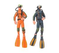 Hellery Figurines de Plongeurs pour La Décoration D'aquarium, Mini-décorations Réalistes à Fabriquer Soi-même, Ornements de Plongeurs, 2 Figurines de Plongeurs