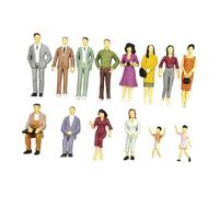 Hellery Figurines Miniatures à L'échelle 1:25, Maquettes, Collections, éléments Décoratifs Miniatures, Décors de Micro-, Figurines pour Scènes Min, 14 Pièces