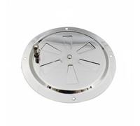 Hellery Grille de Ventilation Marine d'Aération Aérateur Bouche Circulaire Réglable Tourneuse à Six Rayons Acier Inox 316 Montage à Vis sur Bride Adaptée aux Cabines Coffres de Navire, 4 Pouces