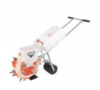 Hellery Handheld Seeder Semoir Planteur Épandeur Manuel avec Réservoir Grande Capacité Acier Inoxydable et Plastique Dosage Précis et Engrais Adapté aux, L 23CM, 7-Buses