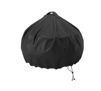 Hellery Housse de Barbecue Extérieur Housse Bâche Protection Couvercle Forme Bombée pour Gril Circulaire avec Poignée Supérieure et Cordon Bas Tissu Oxford, 50 46cm
