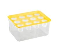 Hellery Kit de Culture en Système à 12 Compartiments pour Micro-pousses, Résistant à l'usure, Idéal pour La Culture à Domicile, Couvercle Jaune