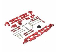 Hellery Kit de Tissu Pièces Rc Voiture Ensemble Accessoires Métal Aluminium Améliore la Direction et l'Amortissement Compatible Modèles 1/12 et 1/14 Adapté au, Red