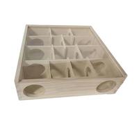 Hellery Labyrinthe pour Hamster Maze Maison Jouet Structure en Bois avec Fenêtres Acryliques Tunnels et Chambres pour Explorer Grimper Se Détendre Décor de